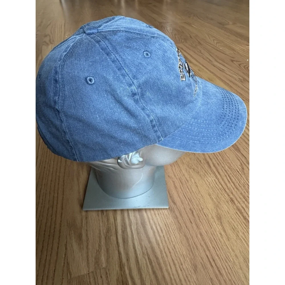 Estes Park Colorado Moose Embroidered Dad Hat Blue‎ Washed Cotton Cap